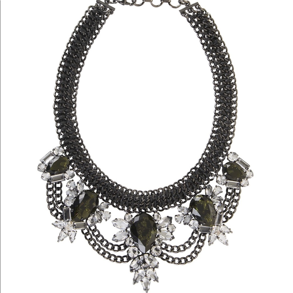 BCBGMAXAZRIA Teardrop Stone Statement Necklace